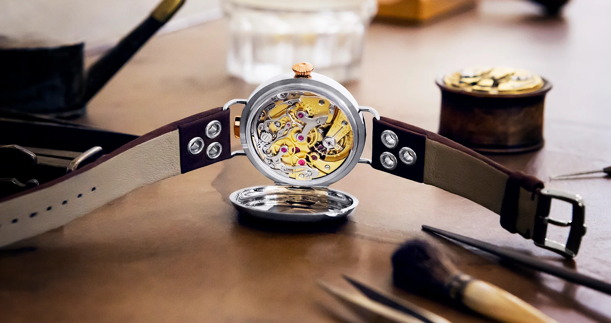 TimeRepair watch repair specialist preparing a mechanical timepiece for service
